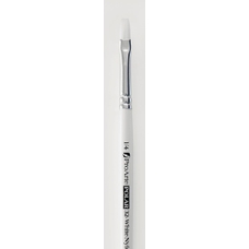 Pro Arte Polar White Nylon Brushes - Flat - 6mm (1/4") - Pack of 10